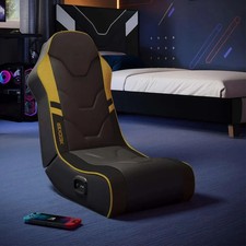 X ROCKER Shadow 2.0 Floor Rocker Audio Console Gaming Chair for Kids - Black
