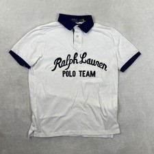 Polo Ralph Lauren Polo Shirt Mens Small White Ralph Lauren Polo Team Embroidered