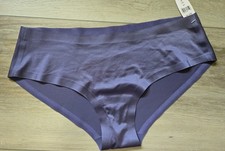 NWT Vintage Victoria's Secret Silky Satin Thick Band No-Show Hiphugger Panties S