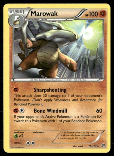 Marowak 78/162 Rare BREAKthrough Pokemon Moderately Played