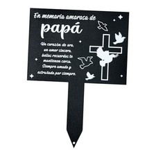 Spanish Cemetery Decorations for Grave - Spanish Metal Memorial Grave Papa