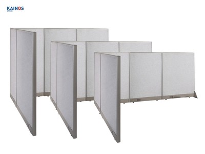 GOF L-Shaped Office Partition Set, Room Divider, 60''D x 126''W x (48''/60''/72''H)