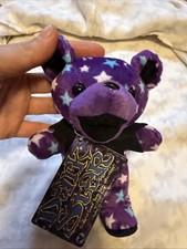 Dark Star 7" Purple Bean Bear Plush Liquid Blue Grateful Dead Vintage 1998