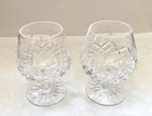 Vintage Waterford Irish Crystal set of Lismore Brandy Snifters  5-1/8" Perfect