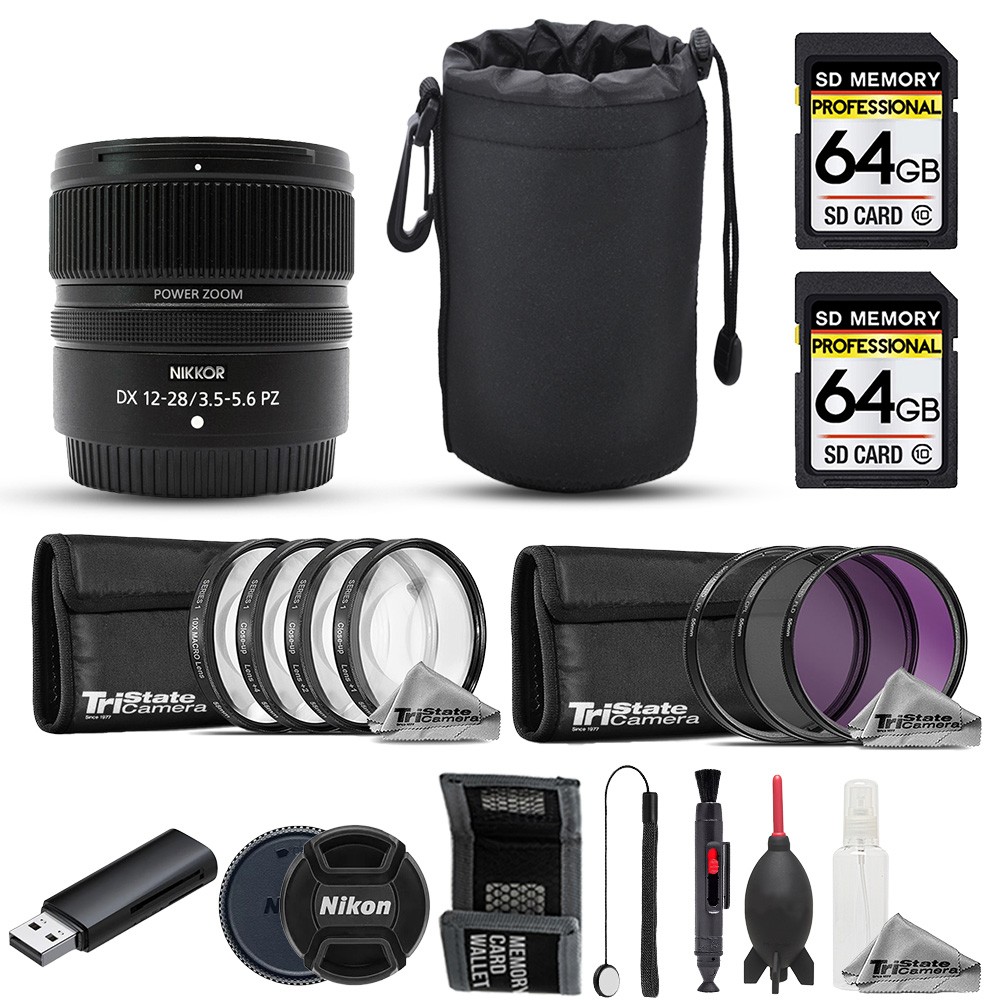 Nikon NIKKOR Z DX 12-28mm f/3.5-5.6 PZ VR Lens - 15pc 64GB