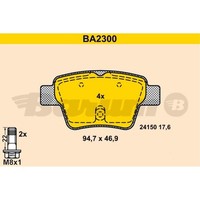 Barum BremsbeläGe Bremsbelegsatz Hinten FüR Peugeot 307 CitroëN C4 Coupe