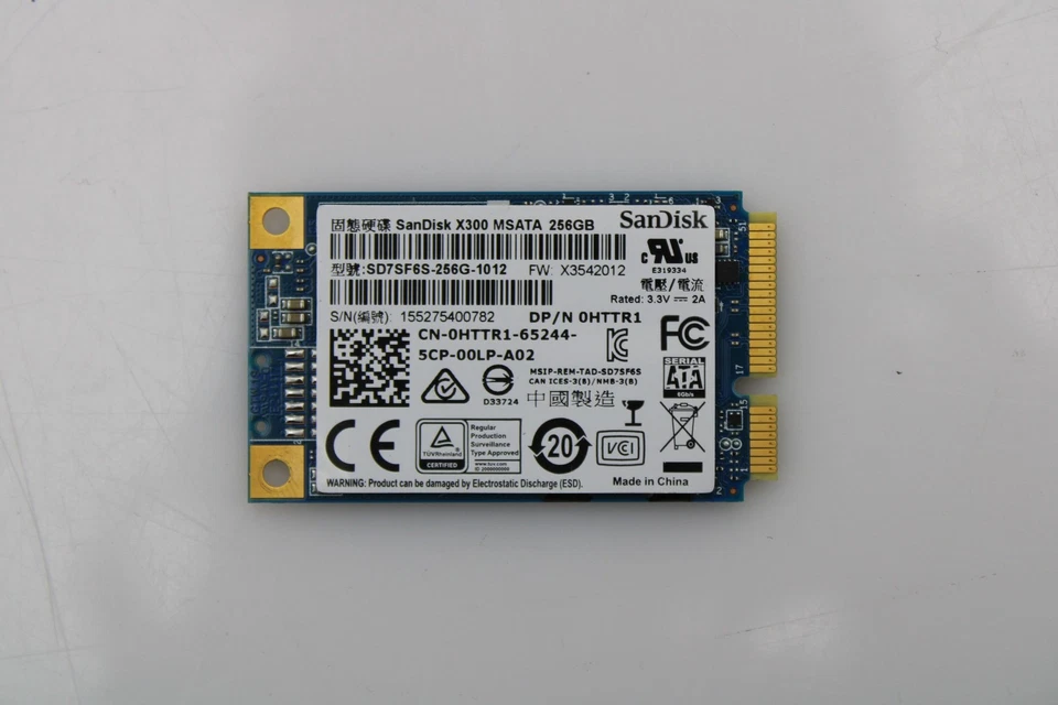 Dell HTTR1 256GB SSD M.2 MSATA 6G 42 X300 SD7SF6S-256G-1012 Solid State Drive - Image 3 of 4