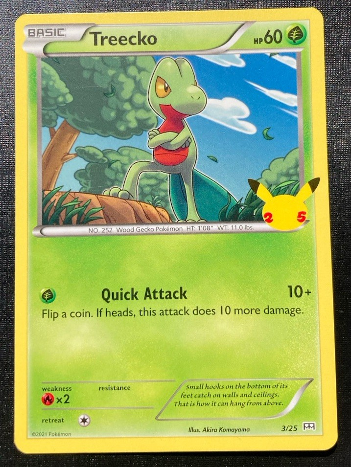 Treecko 3/25 Pokémon Mcdonalds 25th Anniversary Common TCG LP