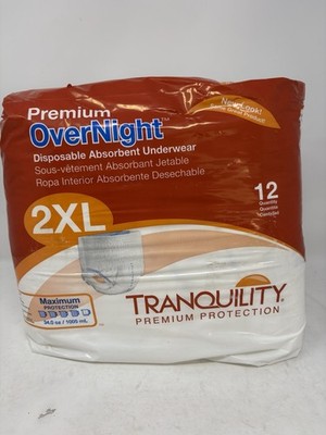 Tranquility Disposable Underwear 2X-Large 62-80'' 12 Ct