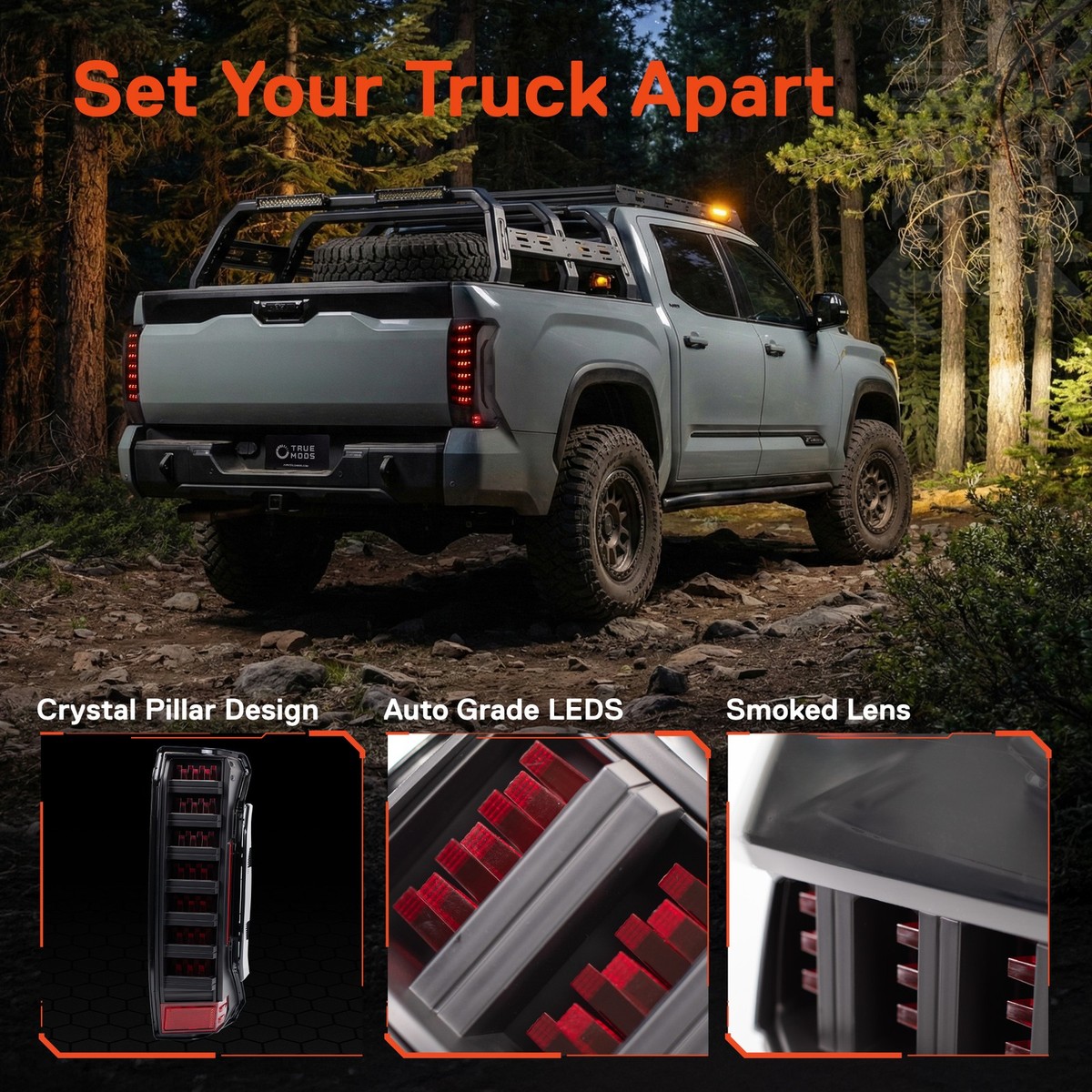 Smoked Full LED Tail Light Assembly for 2022-2025 Toyota Tundra
