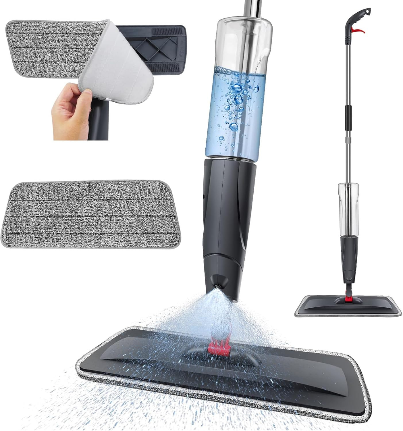 Spray Mop | Microfiber Spray Mop for Floor Cleaning Wet Dry, 360 Degree Spin