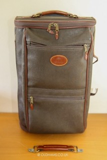 Rare Vintage Mulberry Scotchgrain Trolley Suitcase