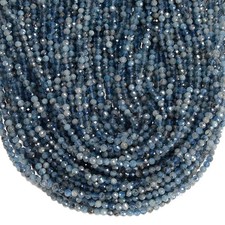 Natural Aquamarine Grd AA Micro Faceted Round 3MM Loose Beads 15 inch P119 