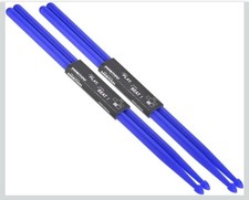 2 Pairs Nylon Drumstick 7A Plastic Anti Slip Handle Drum Stick for Adults Blue
