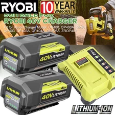 For Ryobi 8.0 Ah 40V Lithium-Ion Battery OP40605 OP40605VNM / Rapid Charger