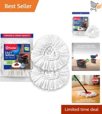 Microfiber Mop Head Refill 2 Pack Fits EasyWring Spin Mop for Hard Floors