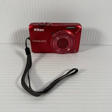Nikon Coolpix S6300 Digital Camera 16MP, Red PLEASE READ for parts/ Repair Works