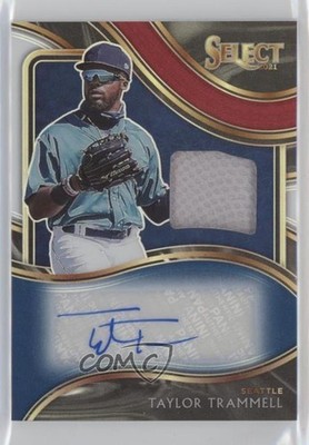 2021 Select Signature Materials Tri-Color Prizm 45/49 Taylor Trammell Auto 1p5