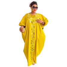 African Dashiki Kaftan Loose Women Long Dress Evening Party Robe Cocktail Gown