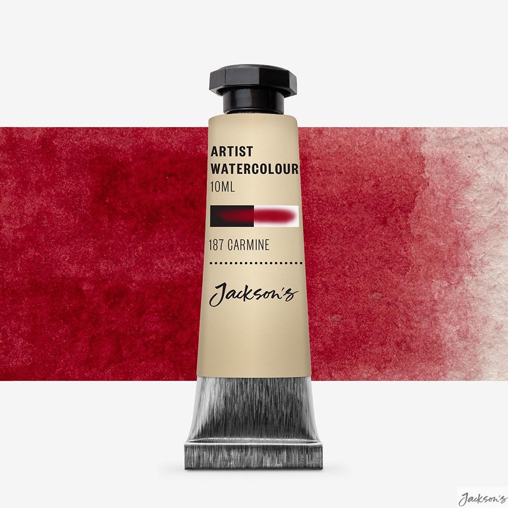 Jackson's : Artist Watercolour Paint : 10ml : Carmine : Tube of Highly Pigmen...
