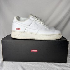 Nike Air Force 1 x Supreme Low Box Logo Size 9 White