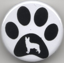 GERMAN SHEPHERD DOG Pin Button Badge - 25mm - GSD - ALSATIAN - PAW PRINTS