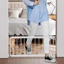 Short Dog Gate Indoor - MOOECKOM 10" Tall Small Dog Gate 18"-36'' Width Expandab