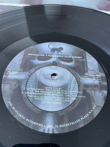 Emerson Lake & Palmer - Gehirnsalat Chirurgie 1. Presse 1972 POSTER LP Sehr guter Zustand + - Bild 8 von 10