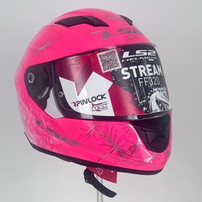 LS2 FF320 Stream Wind Fluo Pink XS Motorrad Integralhelm Rennrad Ausstellungsstück