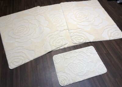 ROMANY WASHABLES TRAVELERS MATS SETS NON SLIP GYPSY ROSE SUPER THICK CREAM