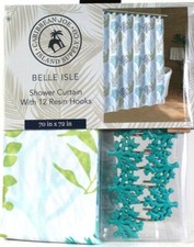 Caribbean Joe Island Supply Co 70" X 72" Belle Isle Shower Curtain  12 Hooks