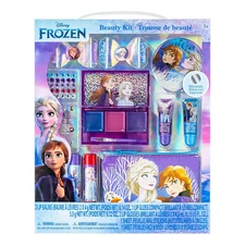 Disney  -  Super Sparkly Cosmetic Beauty Makeup Set for Girls with Clips, Lip Gl