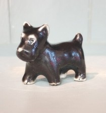 Vintage Scottish Terrier Figurine Black Scottie Dog Miniature Porcelain Puppy