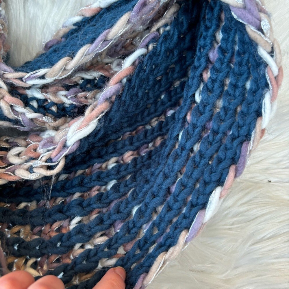 Francesca’s Double Sided Multicolored Knitted Inf… - image 4