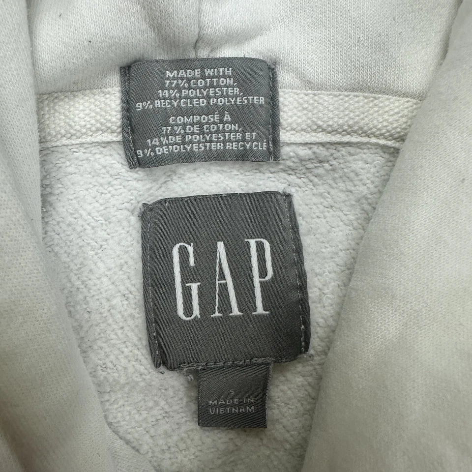 GAP Herren Pullover Sweatshirt Gr. S Kapuzenpullover Hoodie Logo 13901 Weiß - Bild 3 von 4