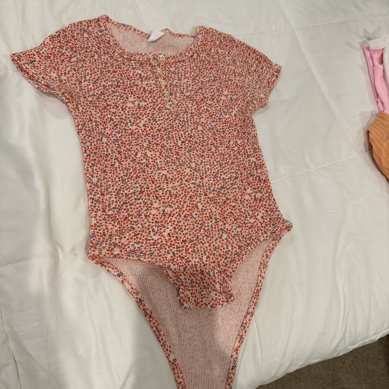 Zara Girls Floral Bodysuit, 11/12