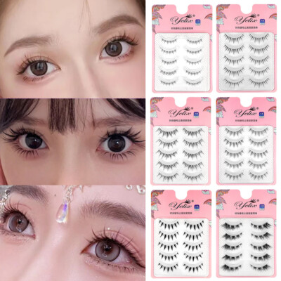 5 Paar 3D Künstliche Falsche Wimpern Faux Lashes Wimpernkranz Eyelashes  K