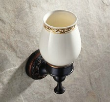 Black Oil Rubbed Brass Bathroom Wall Mounted Single Cup Toothbrush Holder eba475