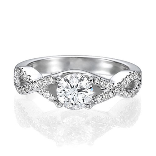 Giacche Rimovibili Per Orecchini In Oro Bianco 14kt E Giallo Con Diamanti Rotondi 0.15 Ct - DazzlingRock Collection