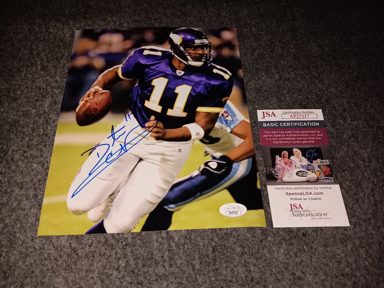 Daunte Culpepper Autographed Signed Minnesota Vikings 8x10 Jsa Ucf Knights 