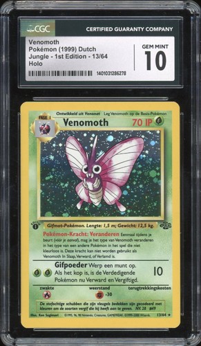 Venomoth (1st Edition) graded CGC 10 for sale on eBay