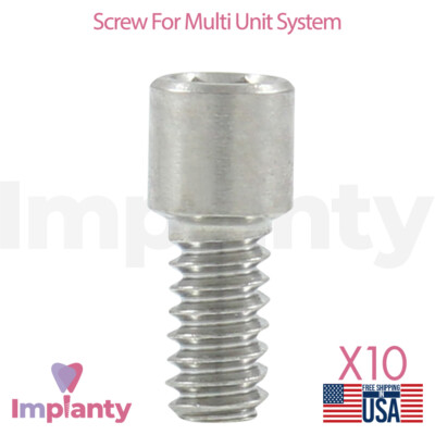 10x Dentalschraube für Multi Unit 1,6 mm Schraube Plattform Prothetik Titan 4,0 mm