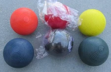Lot of 6 Franklin Croquet Balls  (SET) - Plastic Style -Ribbed - Unused