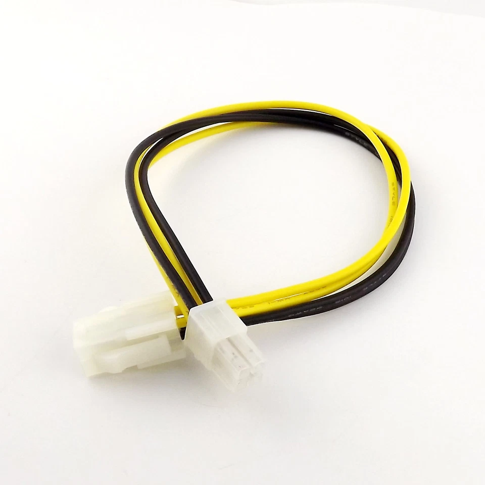 4 Pin P4 ATX 12v Male to Female Extension CPU Motherboard Power Supply Cable 1FT - Image 2 of 4