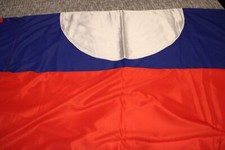 Fahne Flagge ca.120x300cm Leinen/Baumwolle Demokratische Volksrepublik Laos TOP