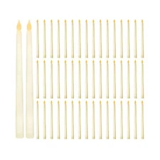 100Pcs Flameless Taper Candles Bulk,11in Battery Operated LED Taper Candles F...