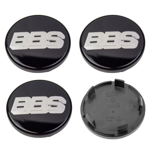 4x Genuine BBS Centre Caps, Black, Silver BBS Logo 70.6mm  09.24.494 - 10023603 - Afbeelding 1 van 1