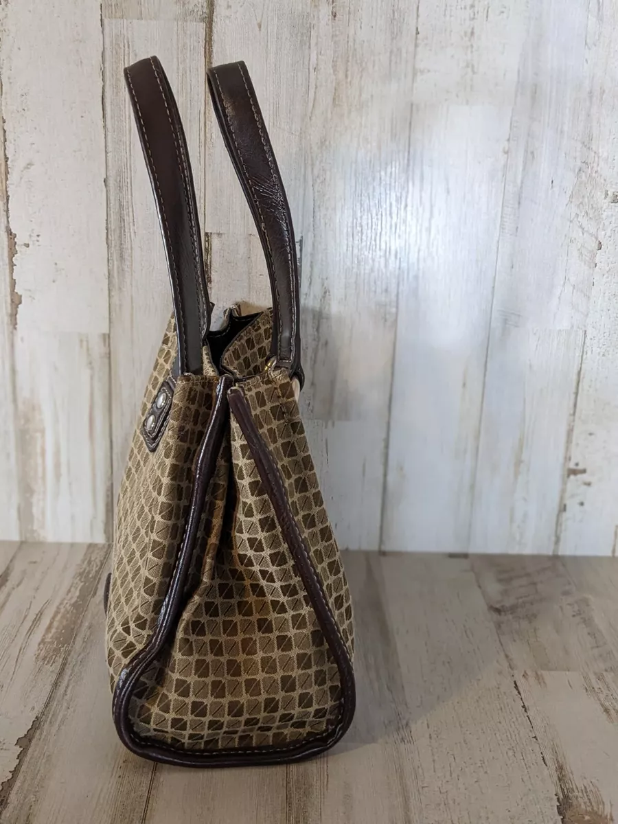 vintage 90s Brown Checkered Mini Purse Nine Co