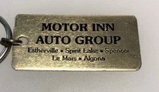 Estherville Algona Iowa Motor Inn Auto Group Le Mars Spirit Lake IA Keychain