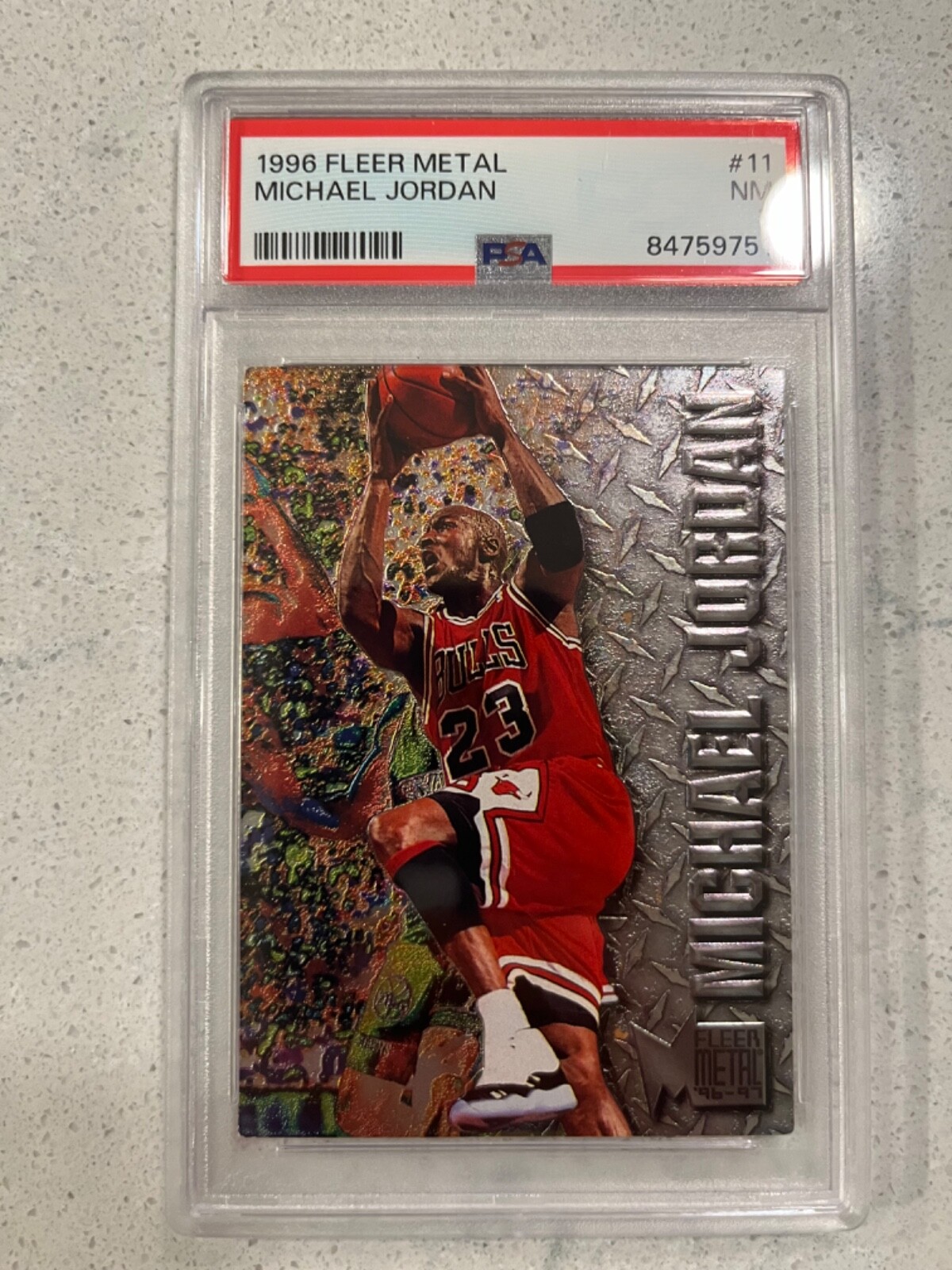 Michael Jordan - 1996 Fleer Metal #11 - PSA 7 - Bulls HOF